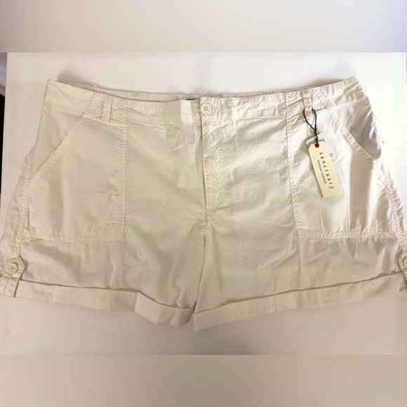 Sanctuary Standard Surplus Woman’s Plus 22W Warm White Cargo Short Rolle… - Picture 2 of 8